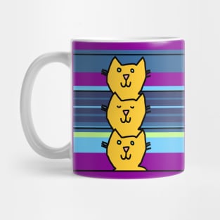 Yellow Cat Column Mug